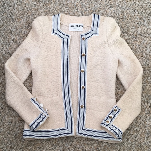 Vintage Jackets & Blazers - Vintage Adolfo wool sweater jacket